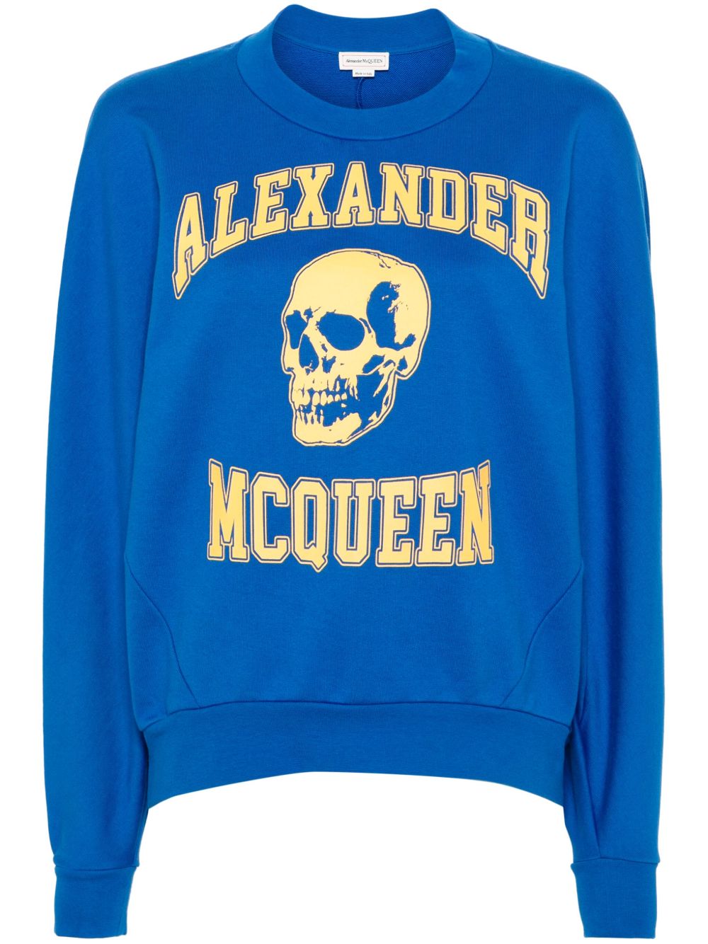 Alexander McQueen 骷髅头印花卫衣 - 蓝色