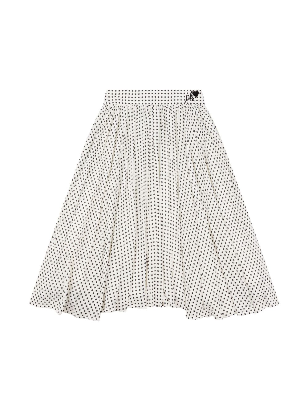 Philosophy Di Lorenzo Serafini Kids logo刺绣波点半身裙 - 白色
