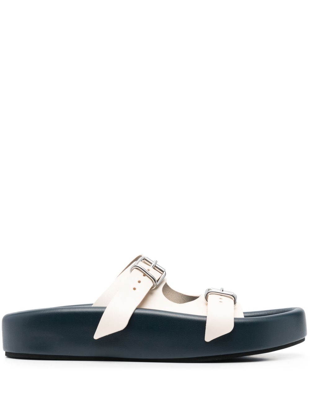 MM6 Maison Margiela 填充皮质凉鞋 - 蓝色