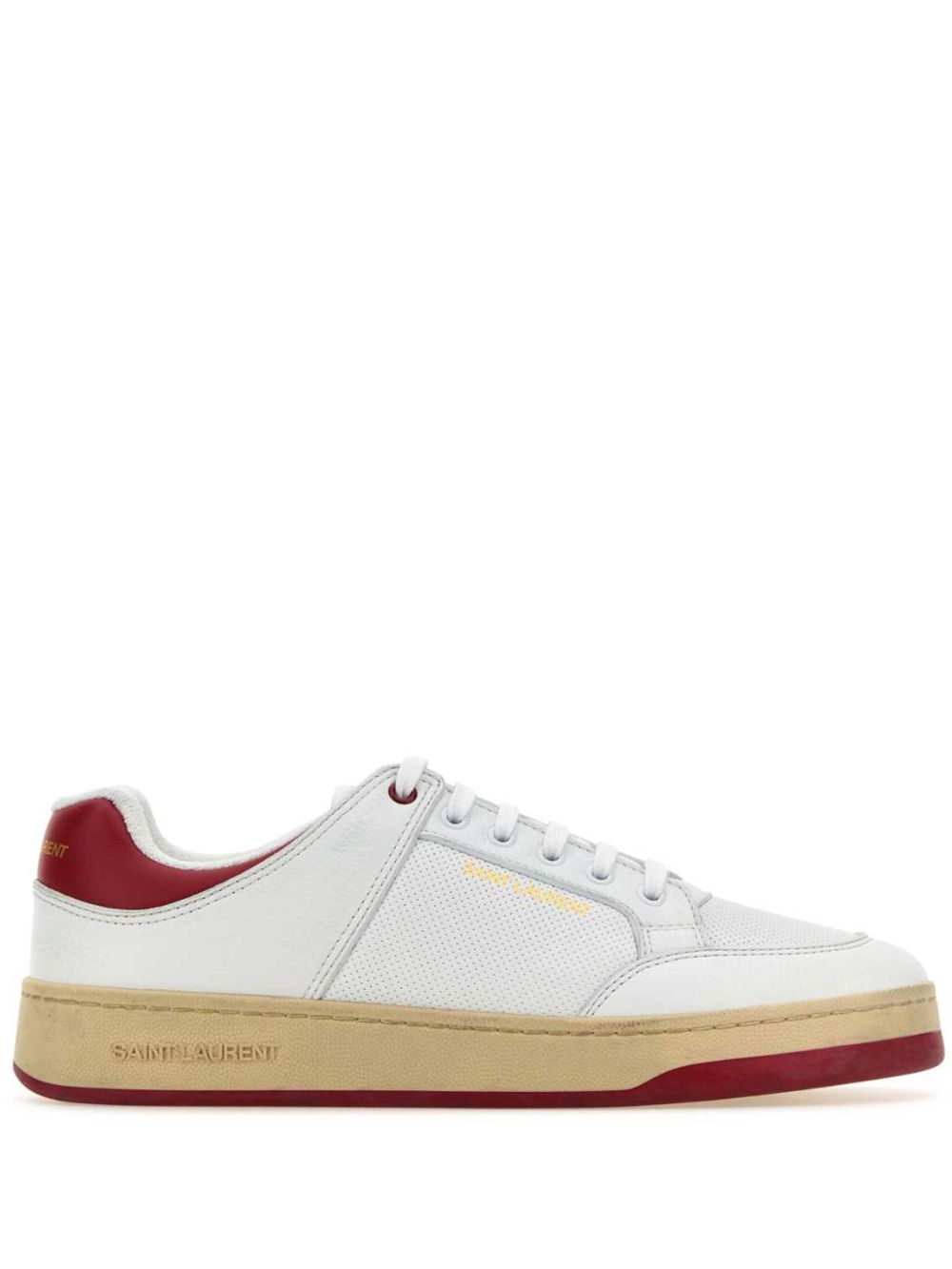 Saint Laurent SL/61 皮质运动鞋 - 白色