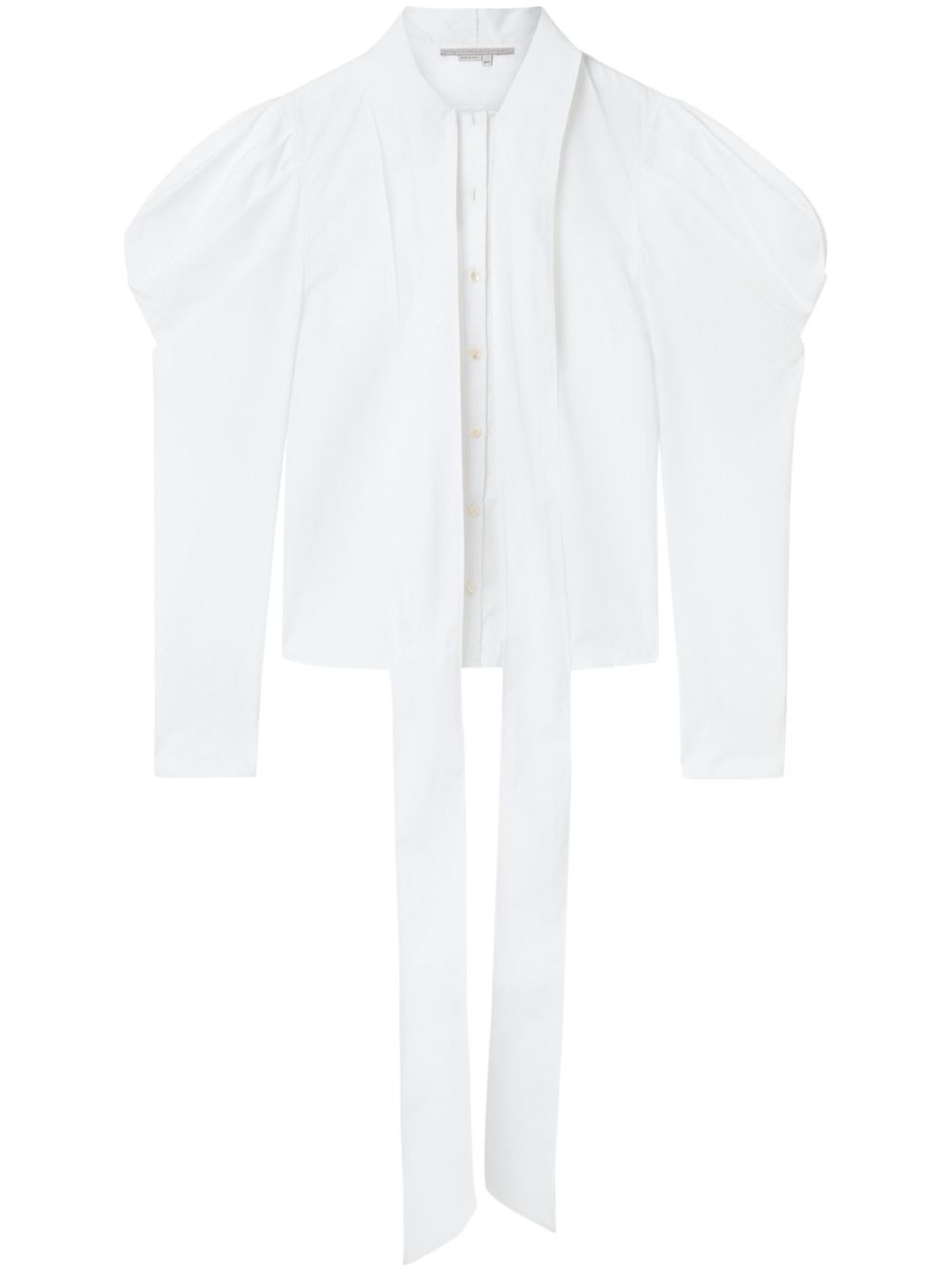 Stella McCartney 蝴蝶结泡泡袖衬衫 - 白色