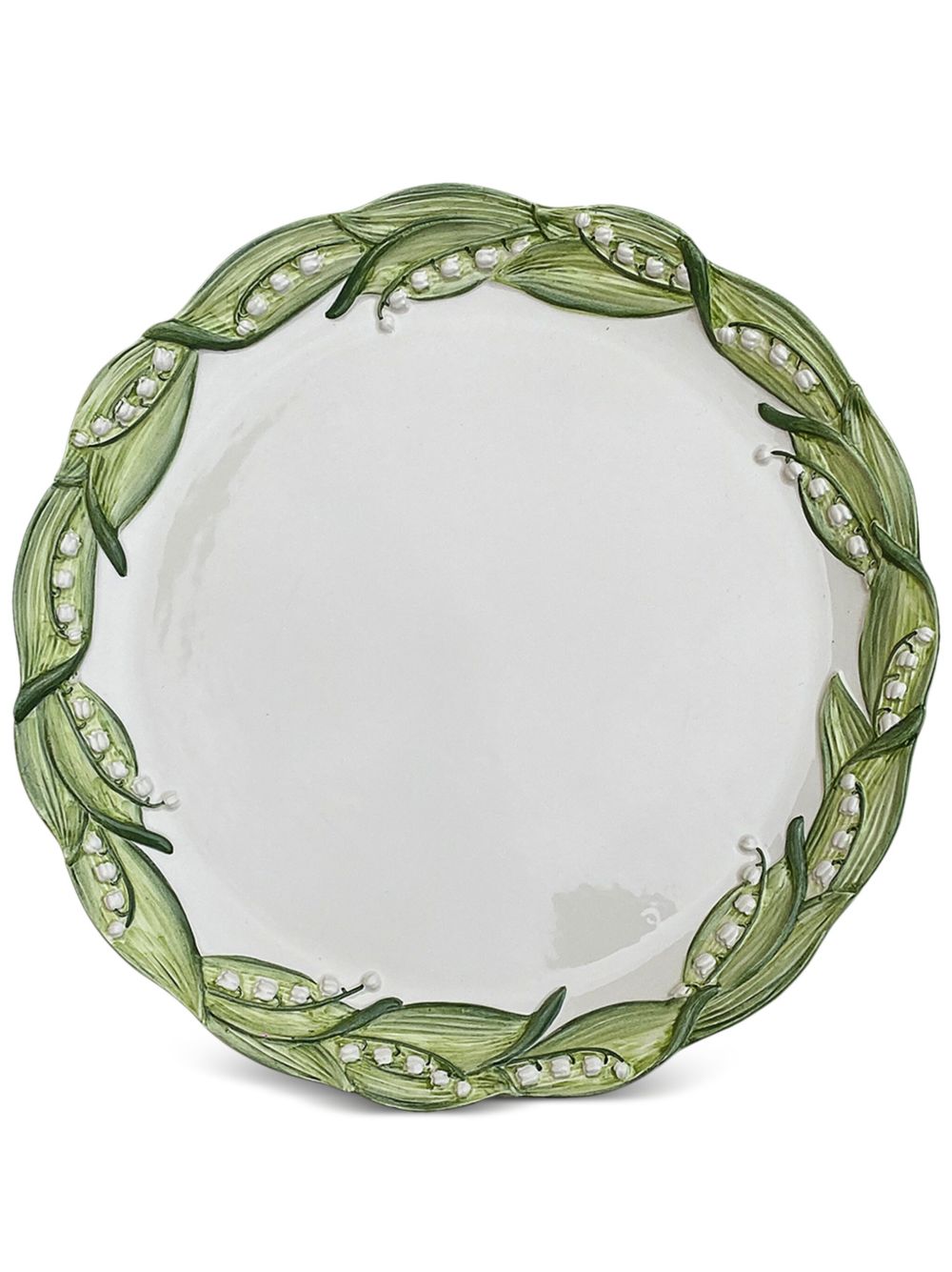 Les-Ottomans Lily Of The Valley 陶瓷餐盘（32厘米） - 白色
