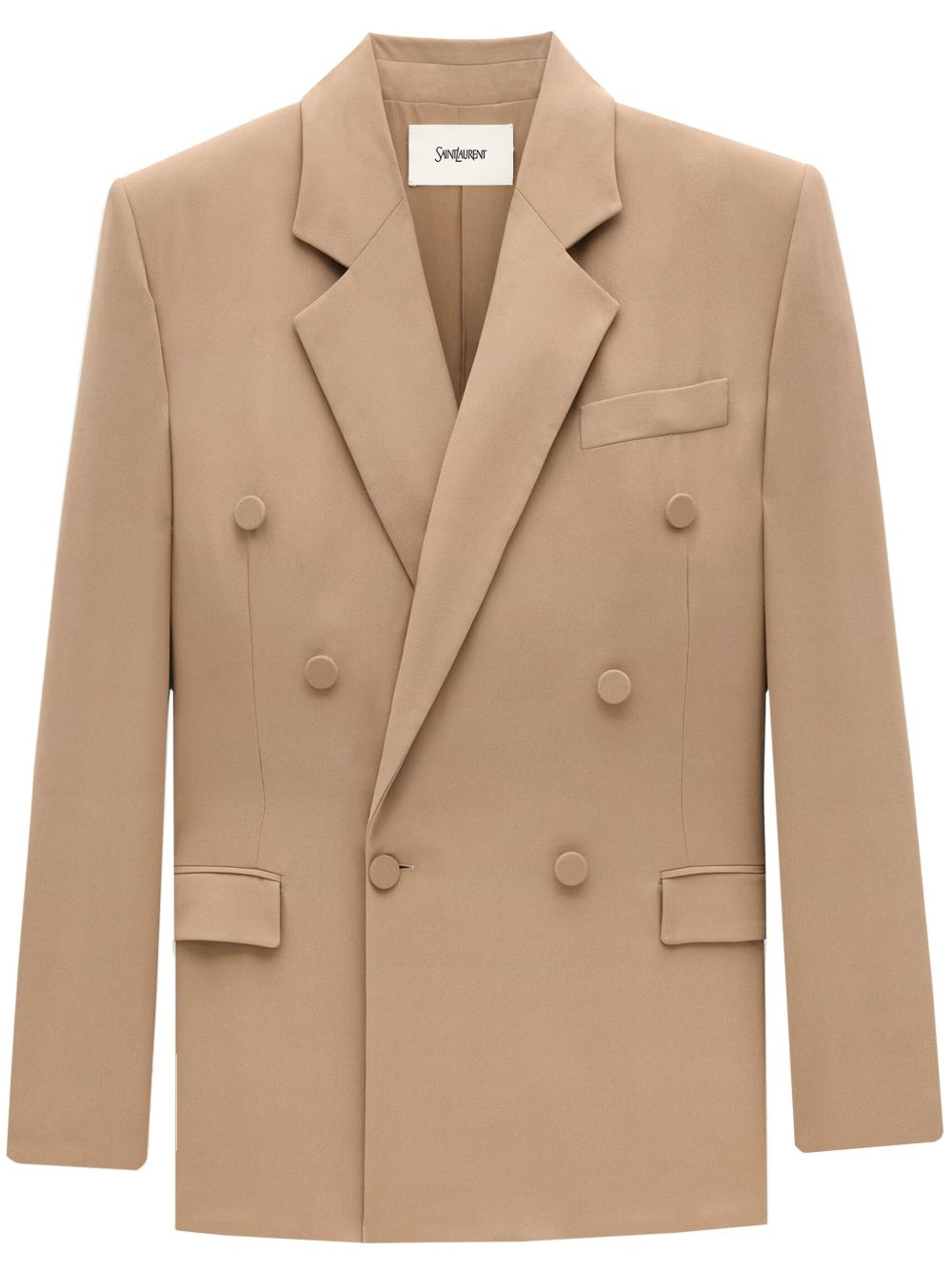 Saint Laurent silk crepe blazer - 中性色