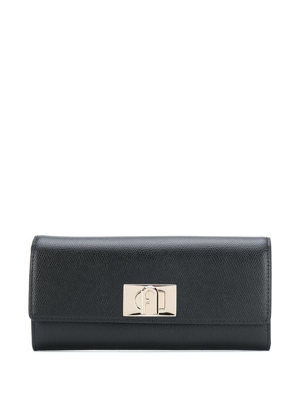 Furla 1927系列纹理效果钱包 - 黑色