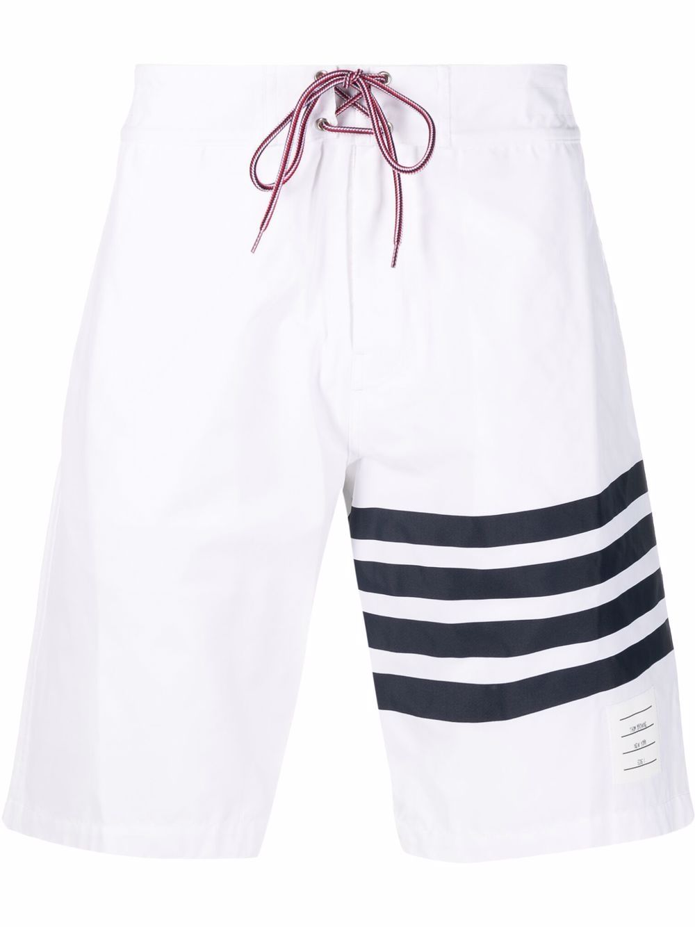 Thom Browne 四条纹泳裤 - 白色