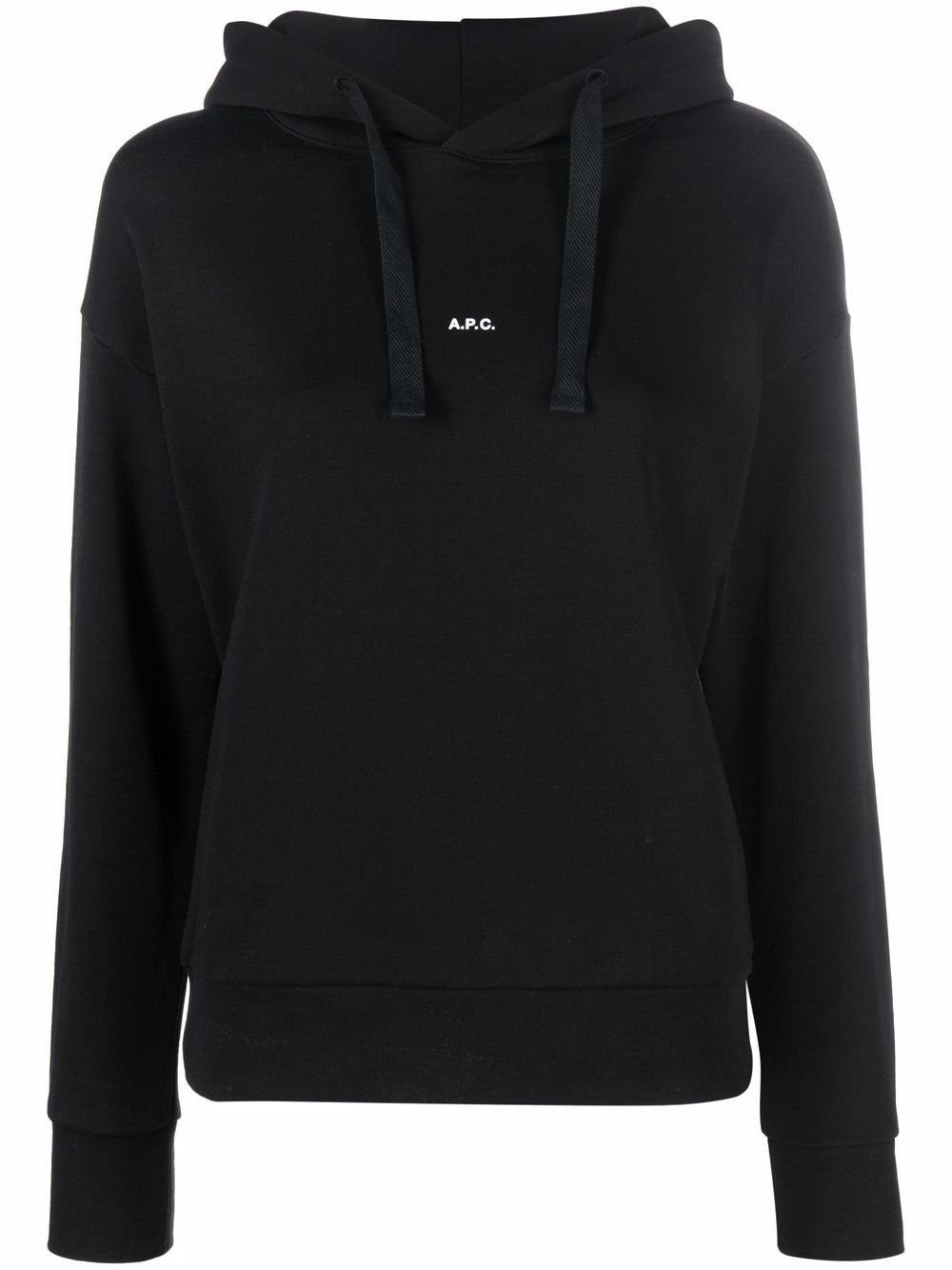 A.P.C. Christaina logo印花连帽衫 - 黑色