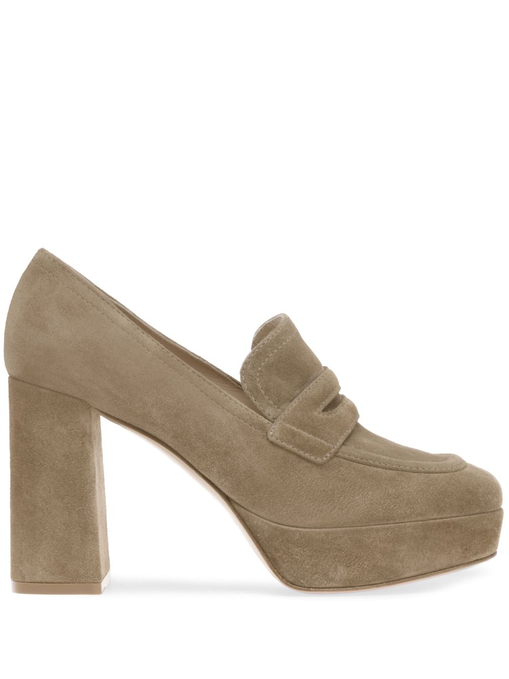 Gianvito Rossi Rouen 绒面皮中跟鞋 - 中性色