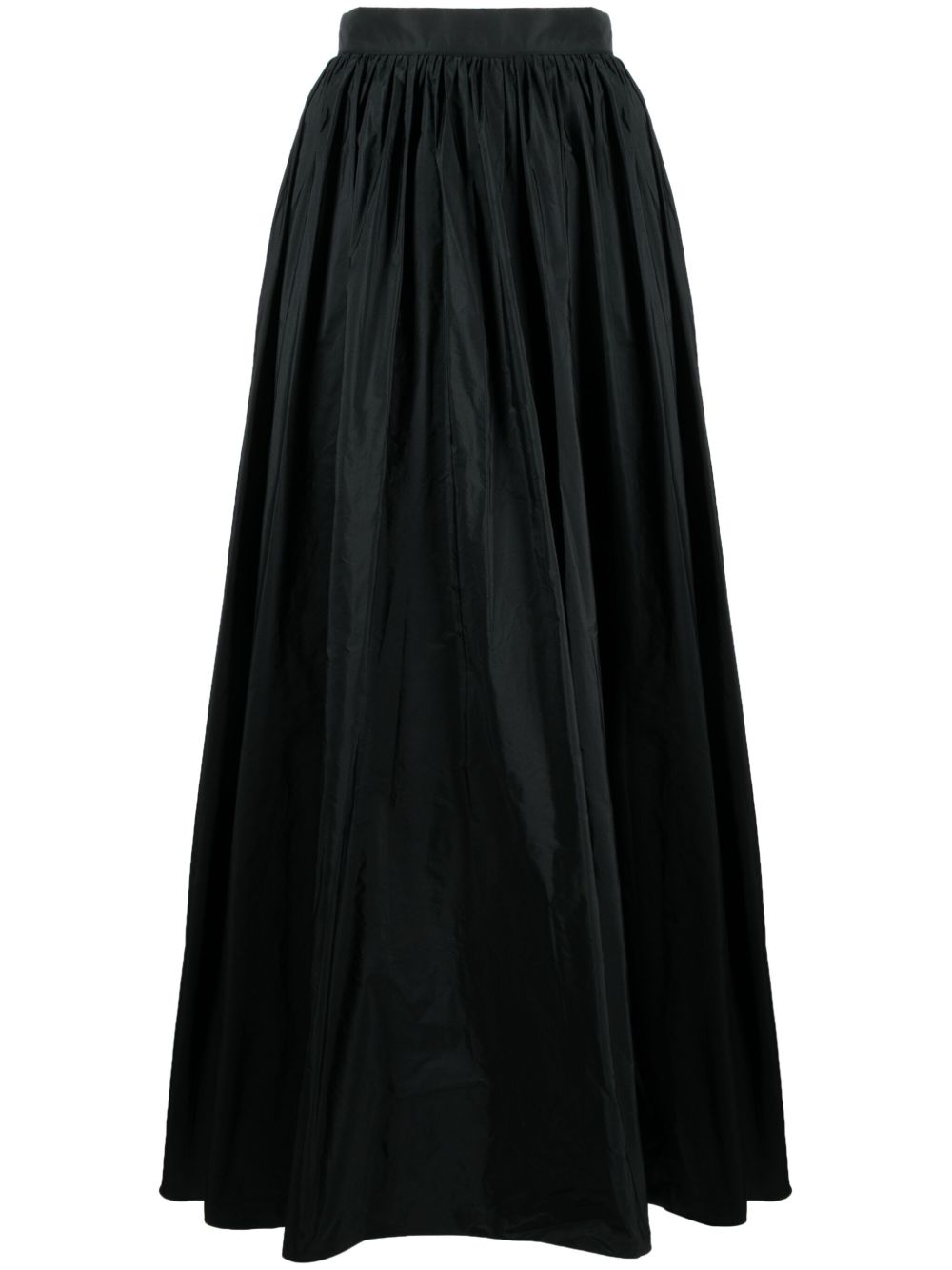 Elie Saab 塔夫绸高腰超长半身裙 - 黑色