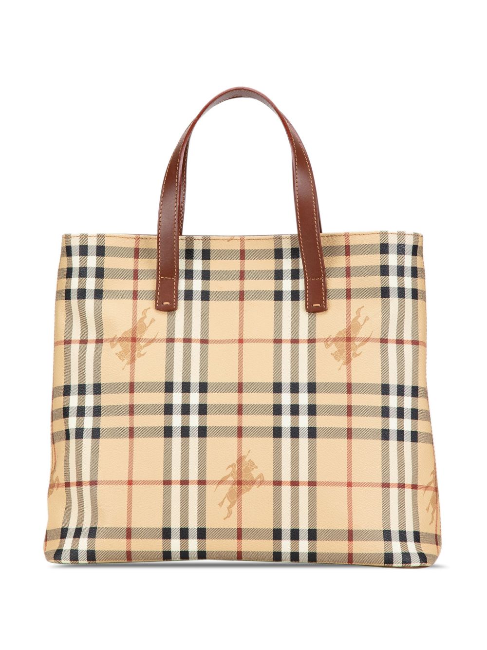Burberry Pre-Owned 2000-2017 Haymarket Check Coated Canvas tote bag - 褐色