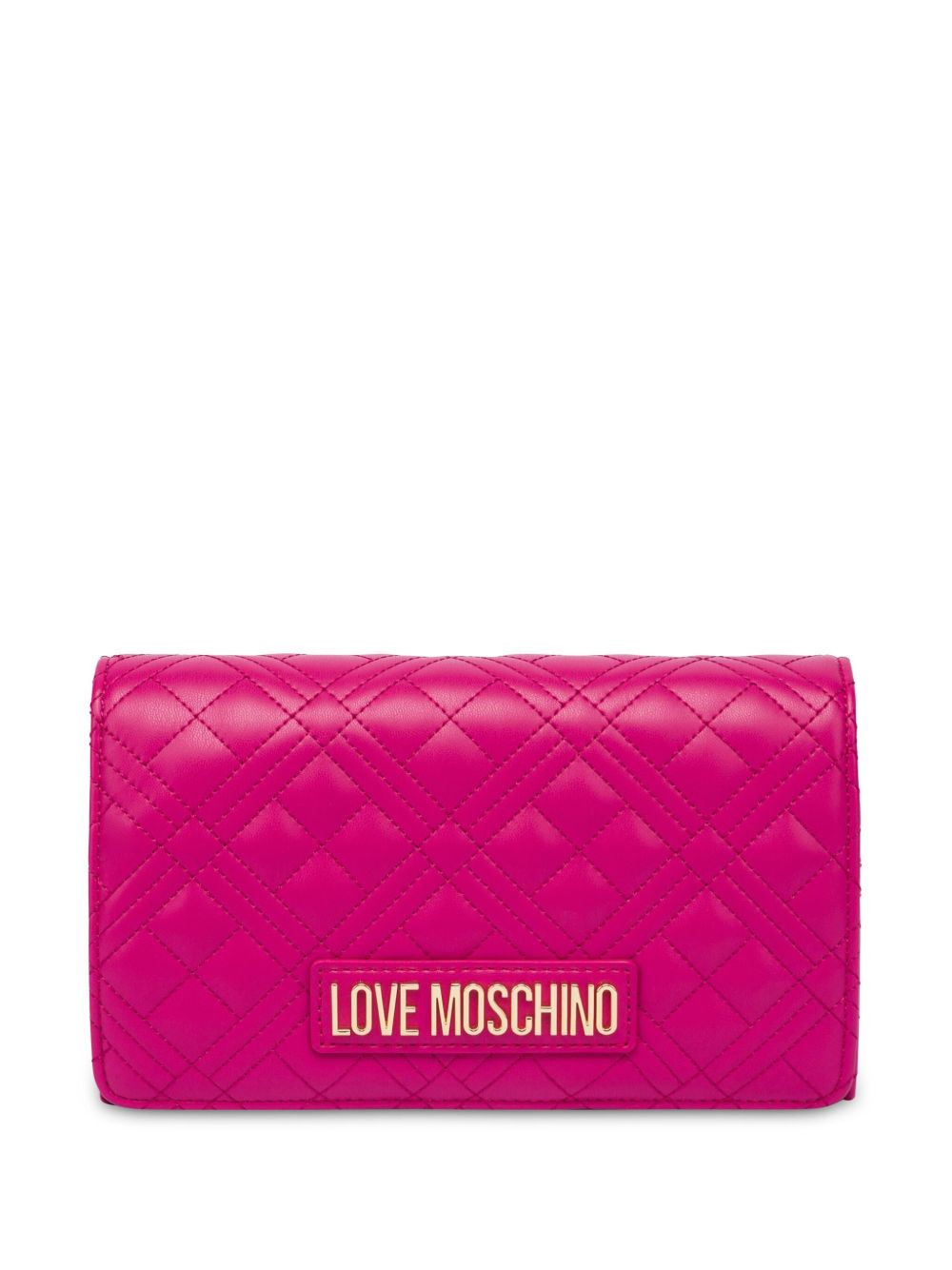 Love Moschino logo单肩包 - 粉色