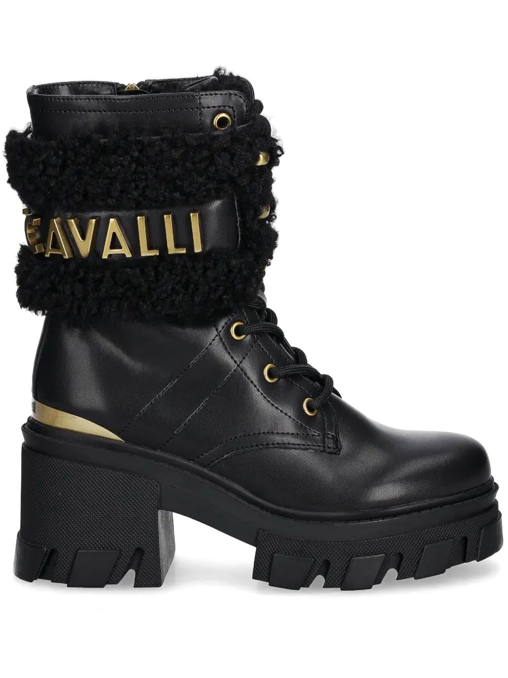 Just Cavalli logo字样短靴 - 黑色