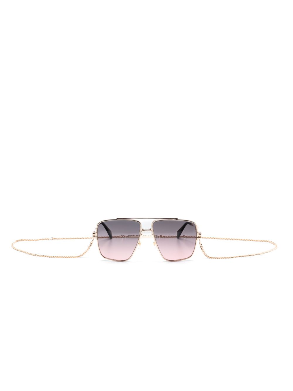 Marc Jacobs Eyewear 渐色镜片飞行员镜框太阳眼镜 - 金色