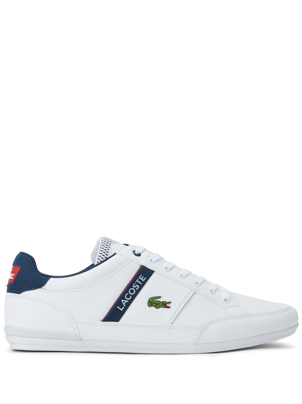 Lacoste Chaymon logo刺绣运动鞋 - 白色