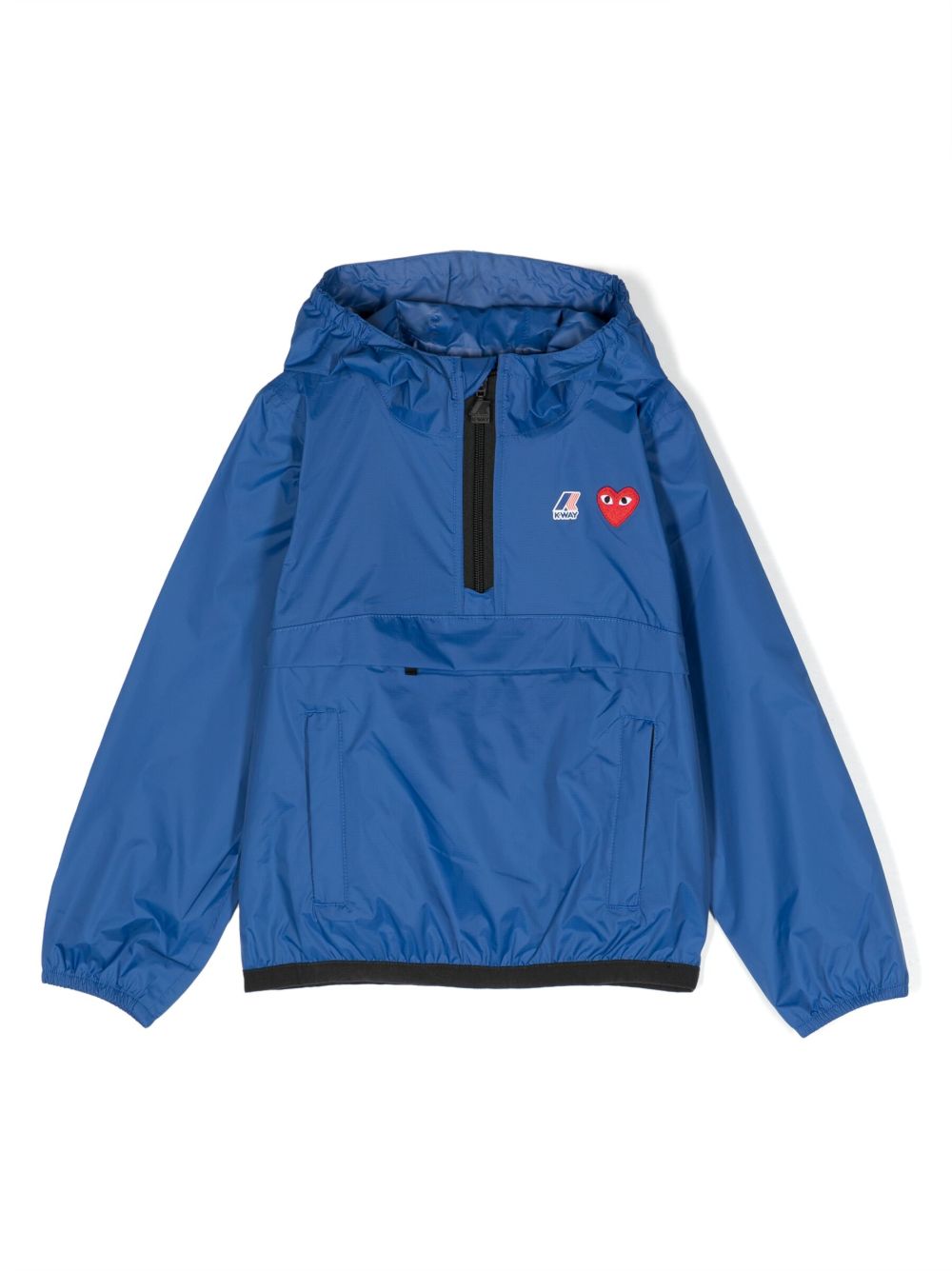 Comme Des Garçons Play Kids x K-Way Leon 连帽雨衣夹克 - 蓝色
