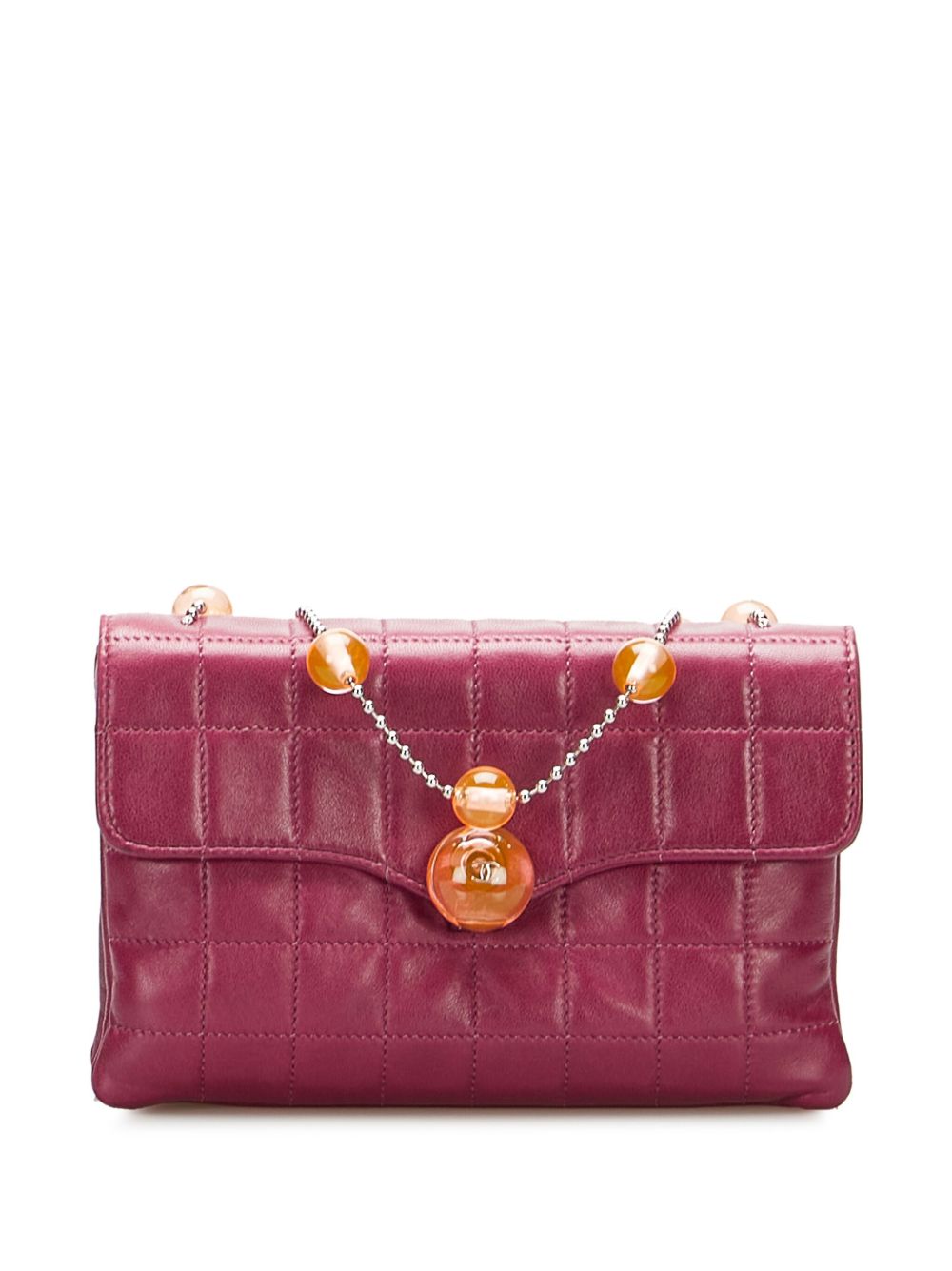CHANEL Pre-Owned Choco Bar 球状细节单肩包（2000-2002年典藏款） - 紫色