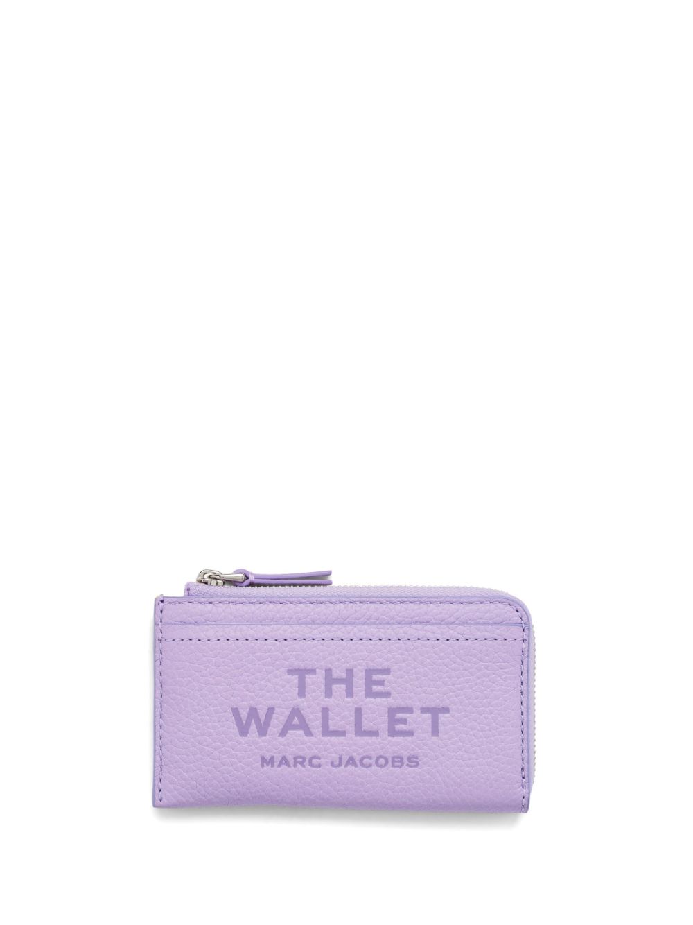 Marc Jacobs logo凹面压花皮质钱包 - 紫色