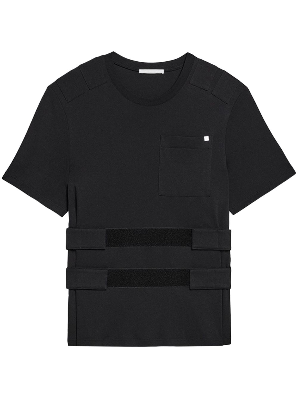 Helmut Lang 魔术贴T恤 - 黑色