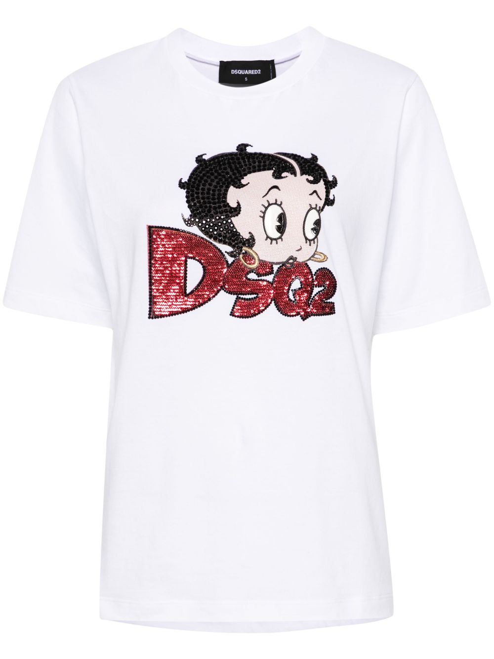 DSQUARED2 Betty Boop 棉T恤 - 白色