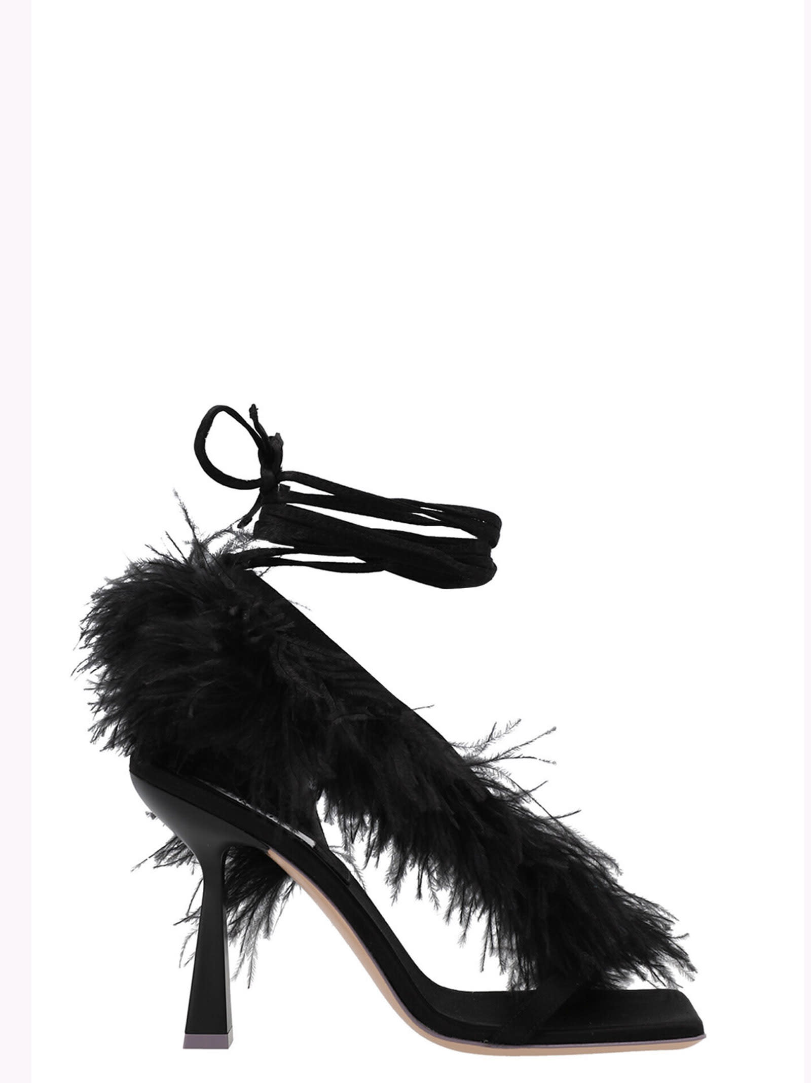 Sebastian Milano feather Wrap Sandals