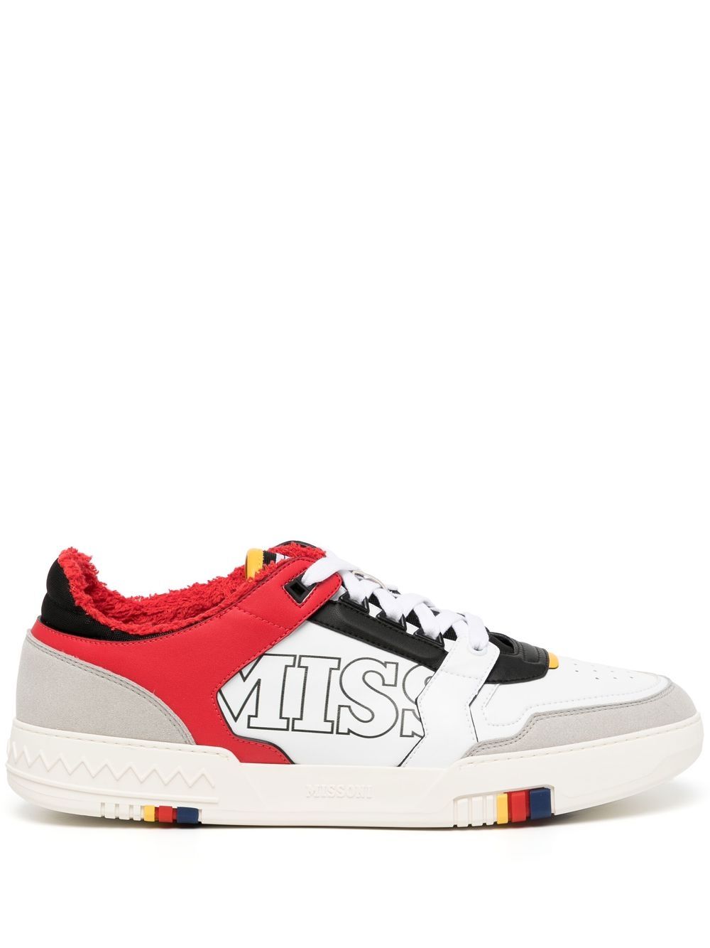 Missoni logo印花皮质板鞋 - 彩色