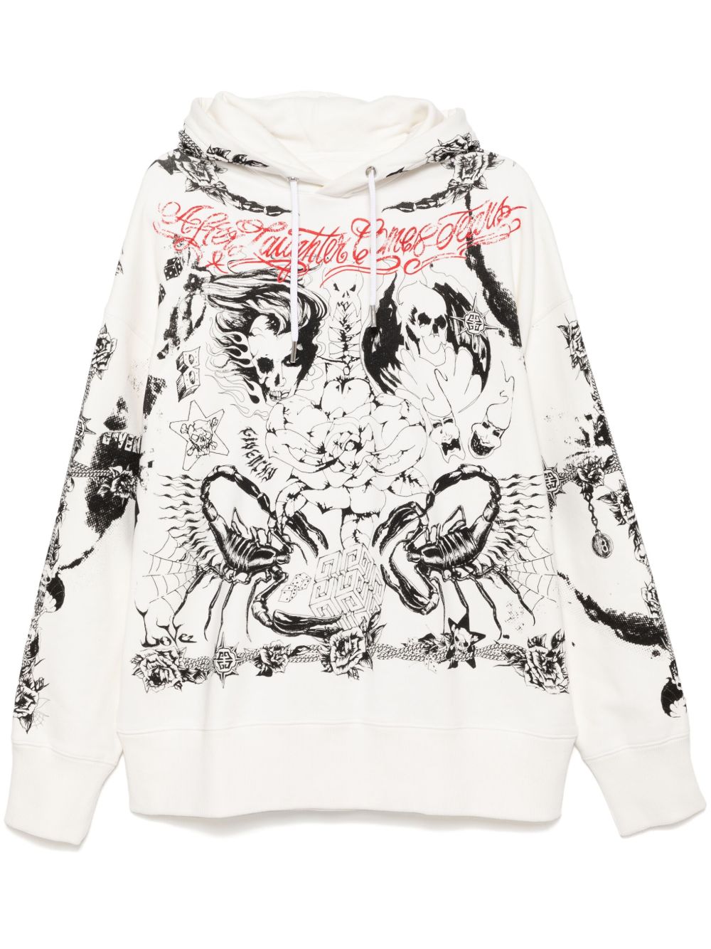Givenchy 图案印花连帽衫 - 白色
