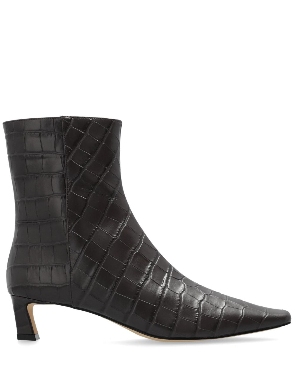Michael Michael Kors Cosmo 仿鳄鱼压纹低跟短靴（4.5厘米） - 褐色