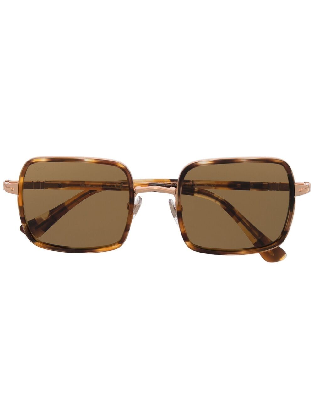 Persol 玳瑁纹镜框太阳眼镜 - 褐色