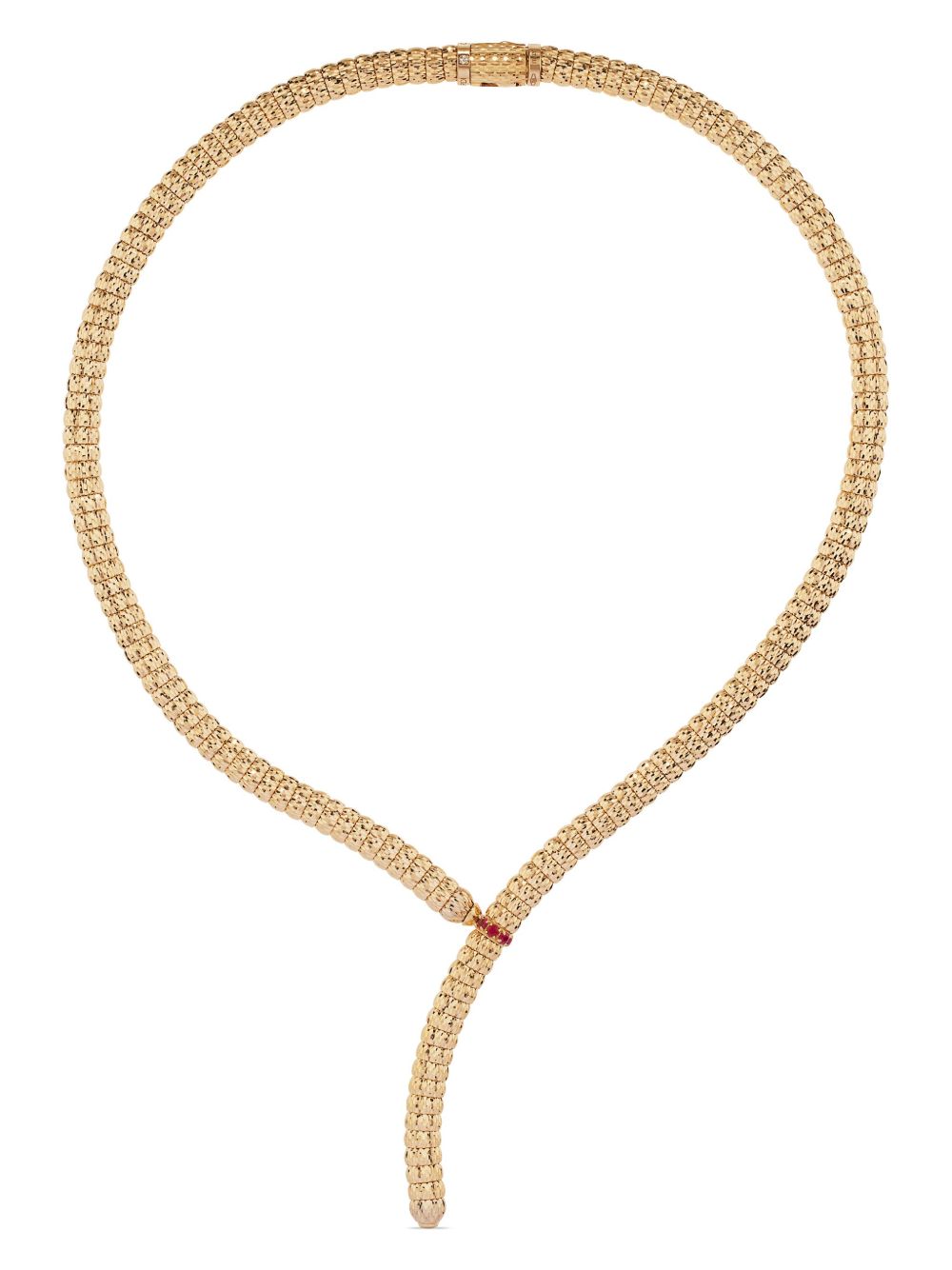 Officina Bernardi 18K黄金 Enigma Y 红宝石项链 - 金色