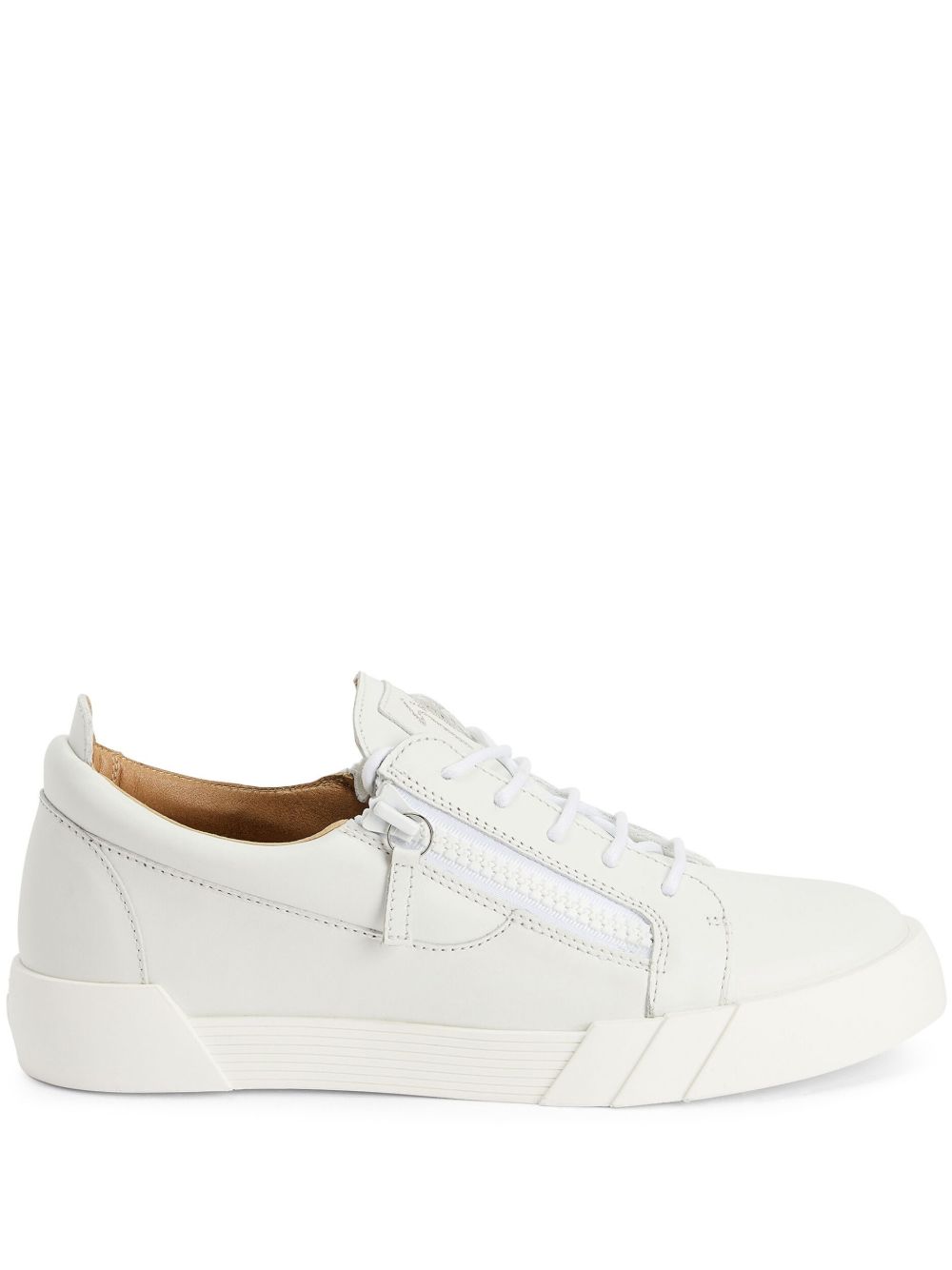 Giuseppe Zanotti The Shark 5.0 皮质运动鞋 - 白色