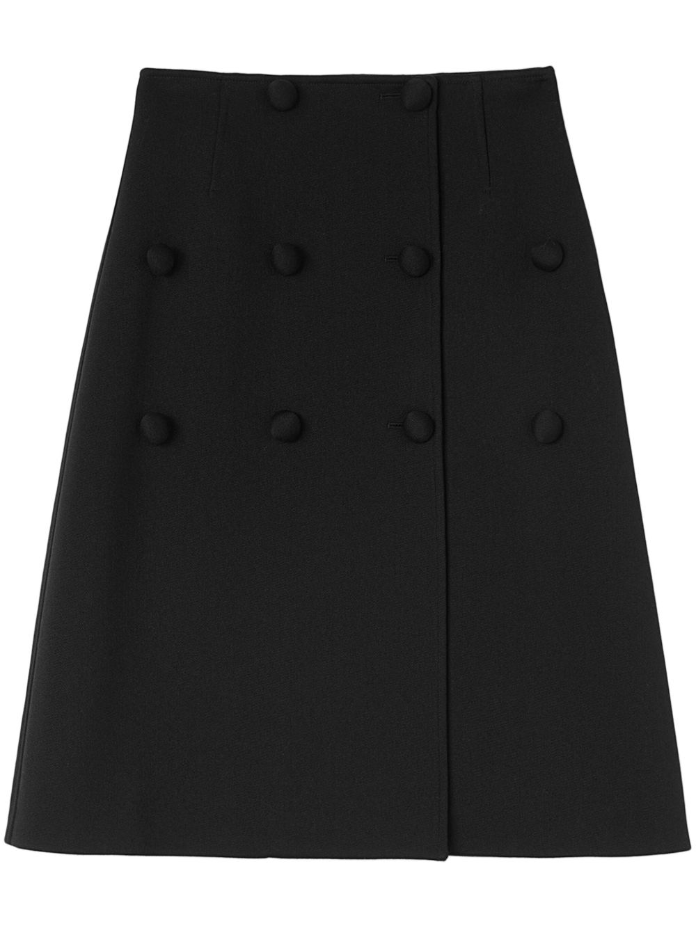 Jil Sander A字装饰性纽扣半身裙 - 黑色