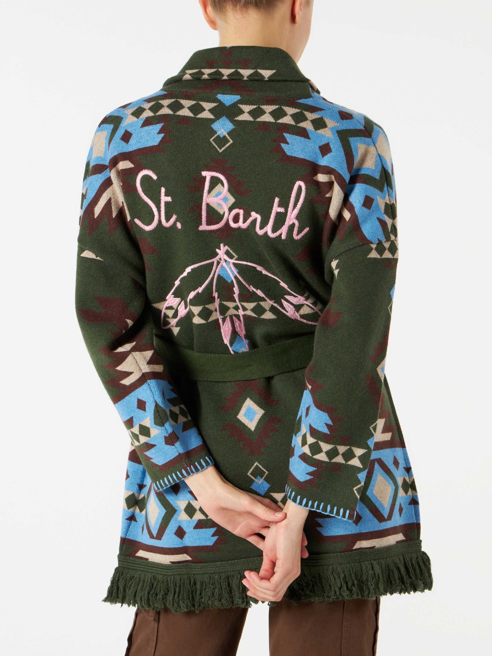 MC2 Saint Barth Woman Cardigan Cristabel With Belt