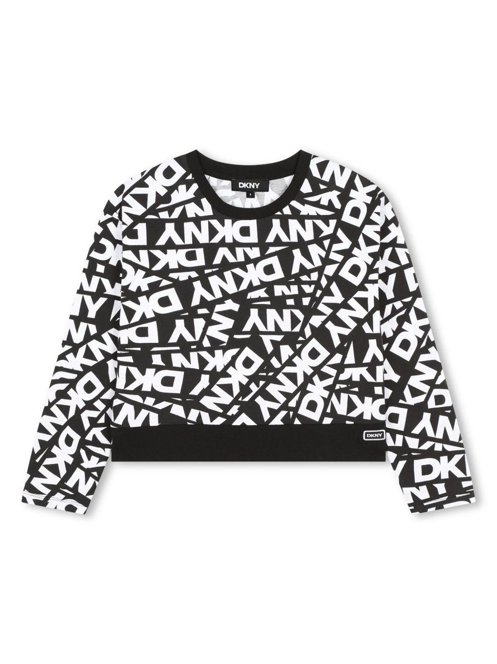 Dkny Kids logo印花棉T恤 - 黑色