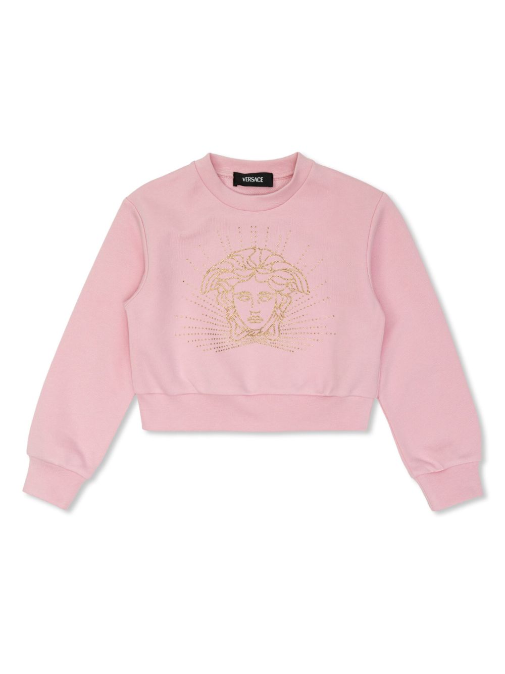 Versace Kids logo缀饰卫衣 - 粉色