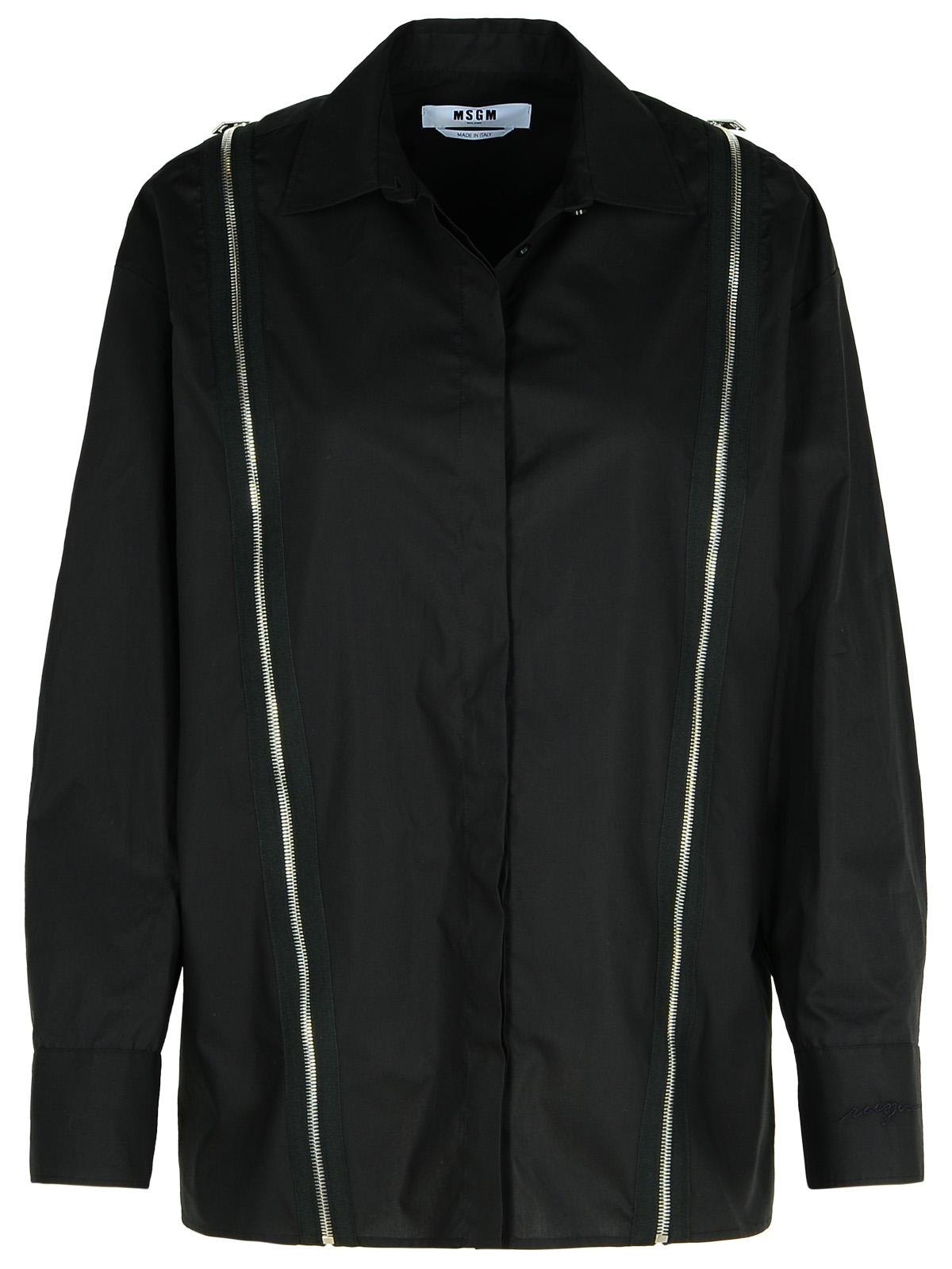 MSGM Black Cotton Shirt
