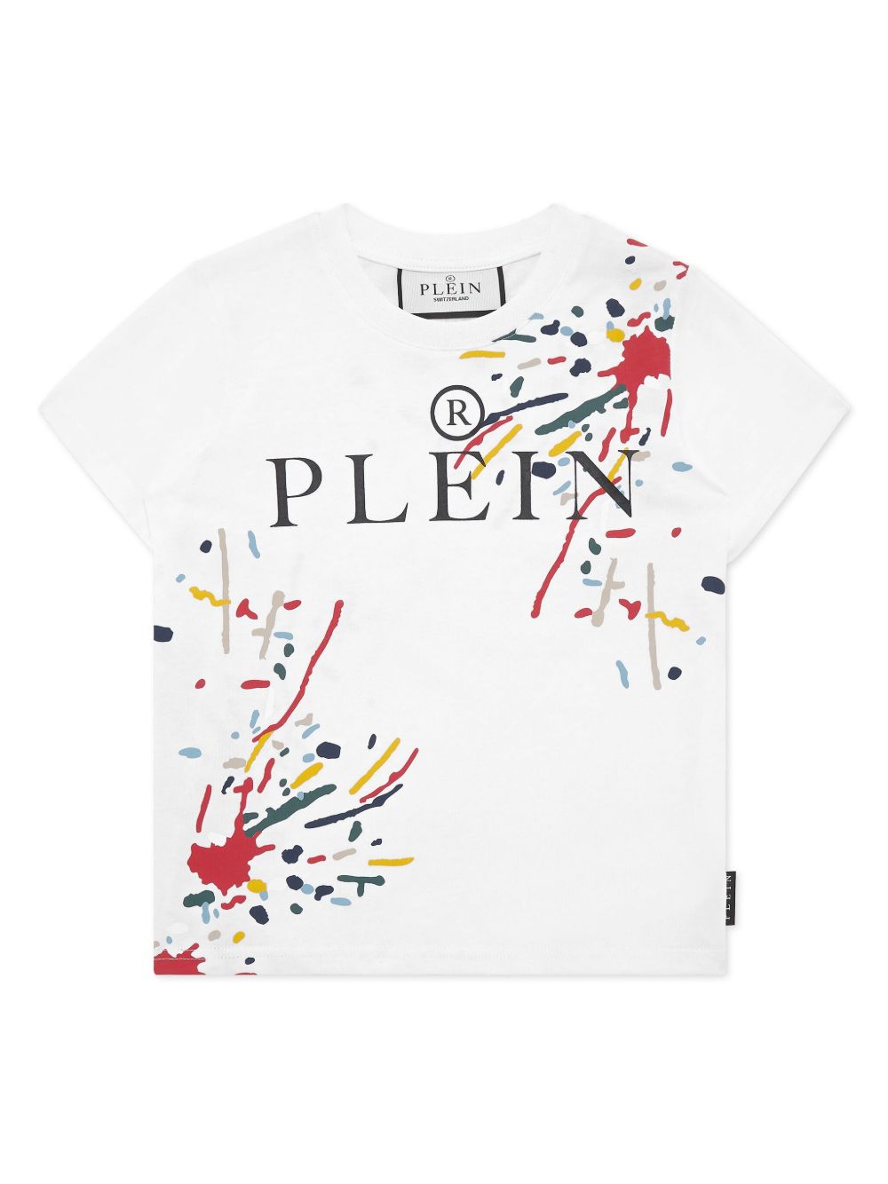 Philipp Plein Junior logo印花T恤 - 白色
