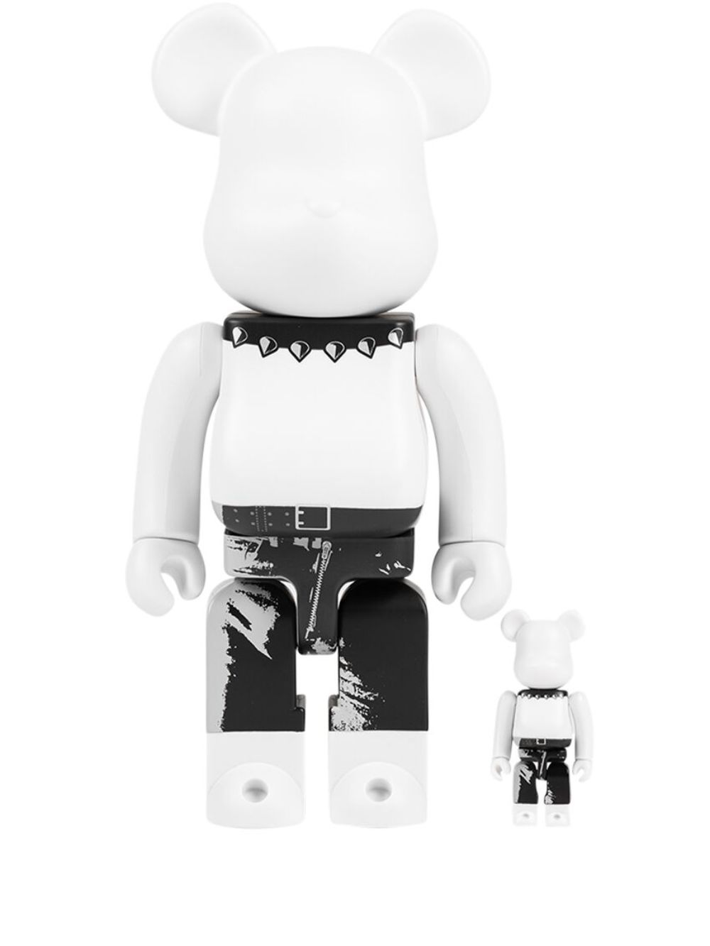 MEDICOM TOY x Andy Warhol The Rolling Stones (Sticky Fingers) BE@RBRICK 100% & 400% 模型玩具套装 - 黑色
