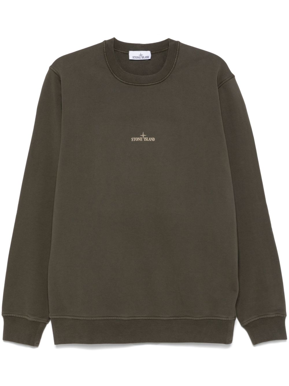 Stone Island logo印花卫衣 - 绿色