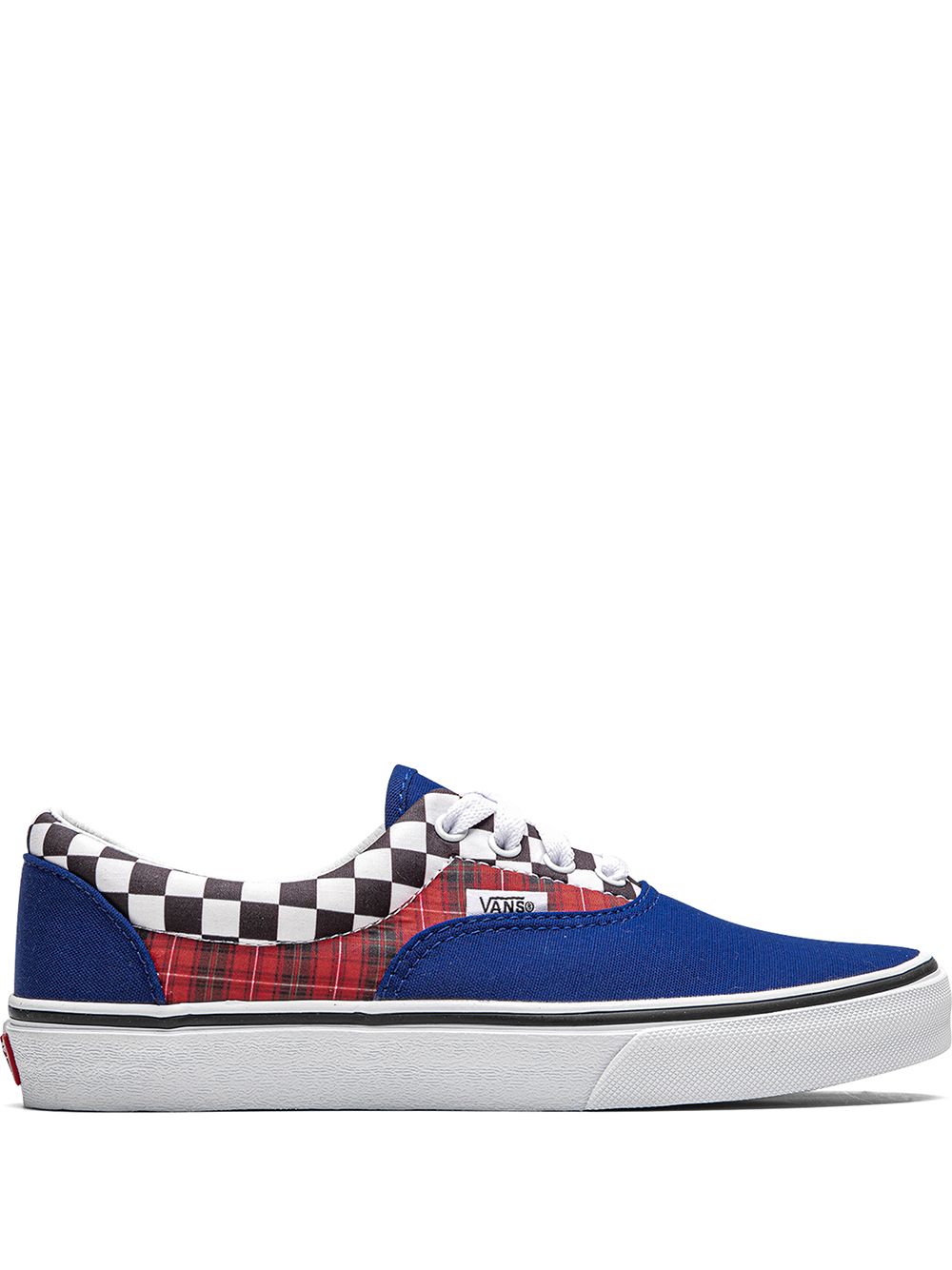 Vans Kids Era 棋盘格纹板鞋 - 蓝色