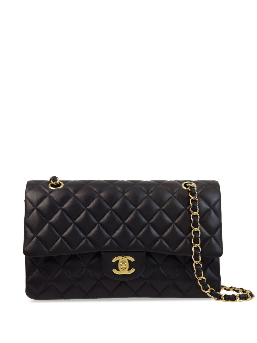 CHANEL Pre-Owned Double Flap 中号单肩包（2011年典藏款） - 黑色