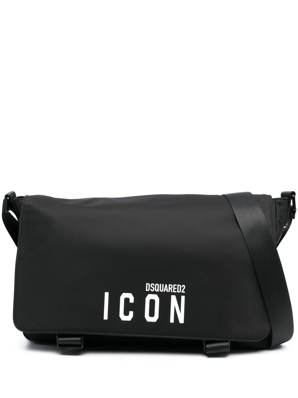 DSQUARED2 Icon logo印花单肩包 - 黑色