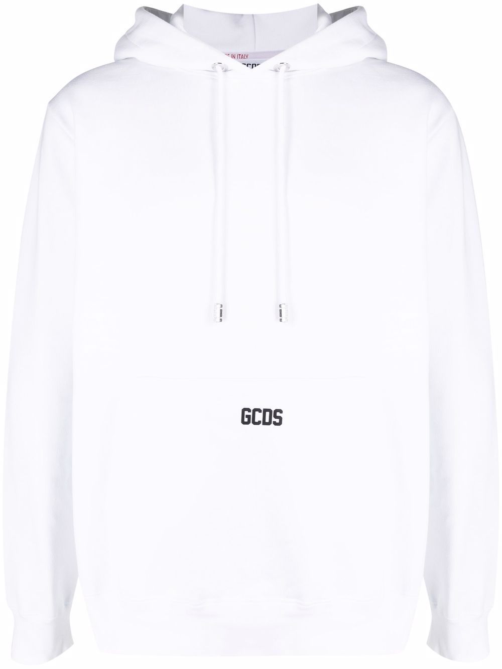 GCDS logo印花连帽衫 - 白色