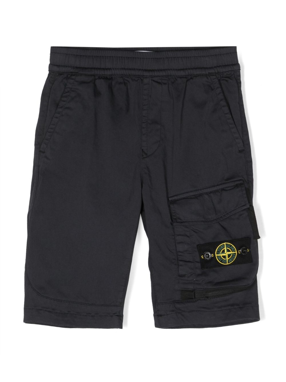 Stone Island Junior 标贴直筒裤 - 蓝色