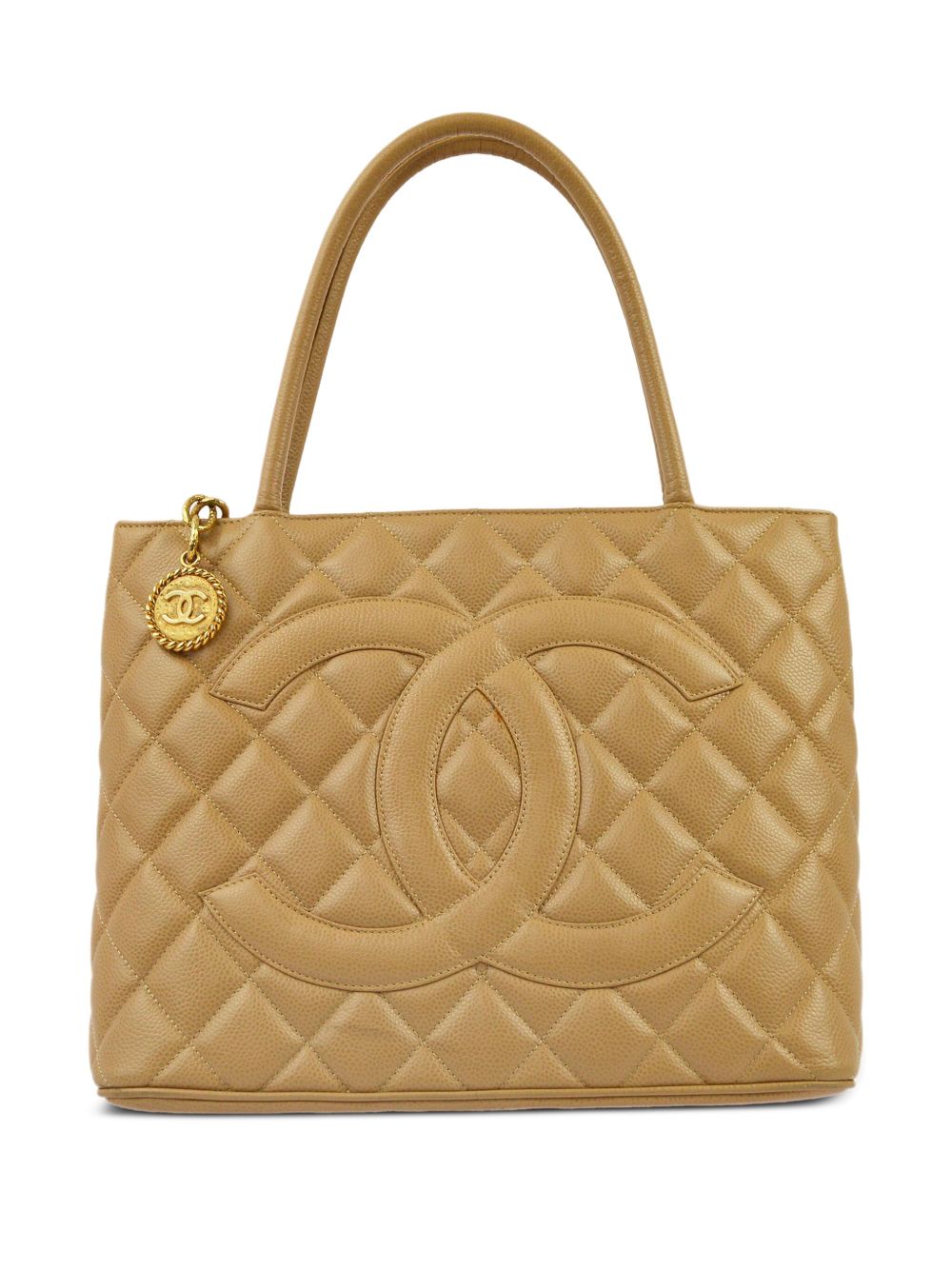 CHANEL Pre-Owned Medallion 手提包（2003年典藏款） - 中性色