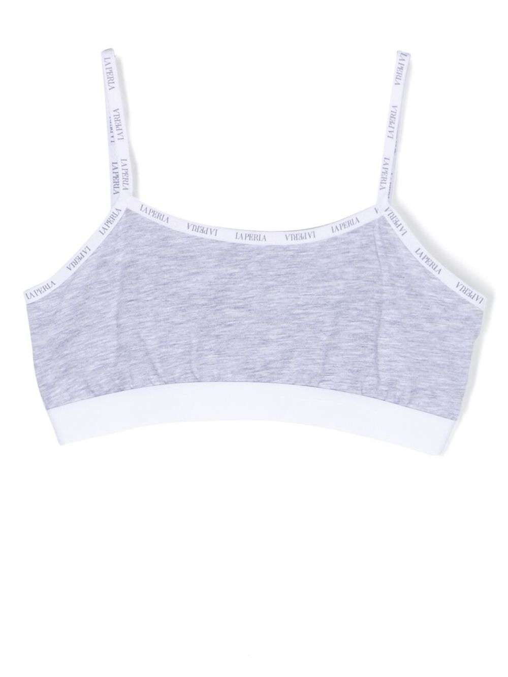 La Perla Kids logo印花文胸 - 灰色