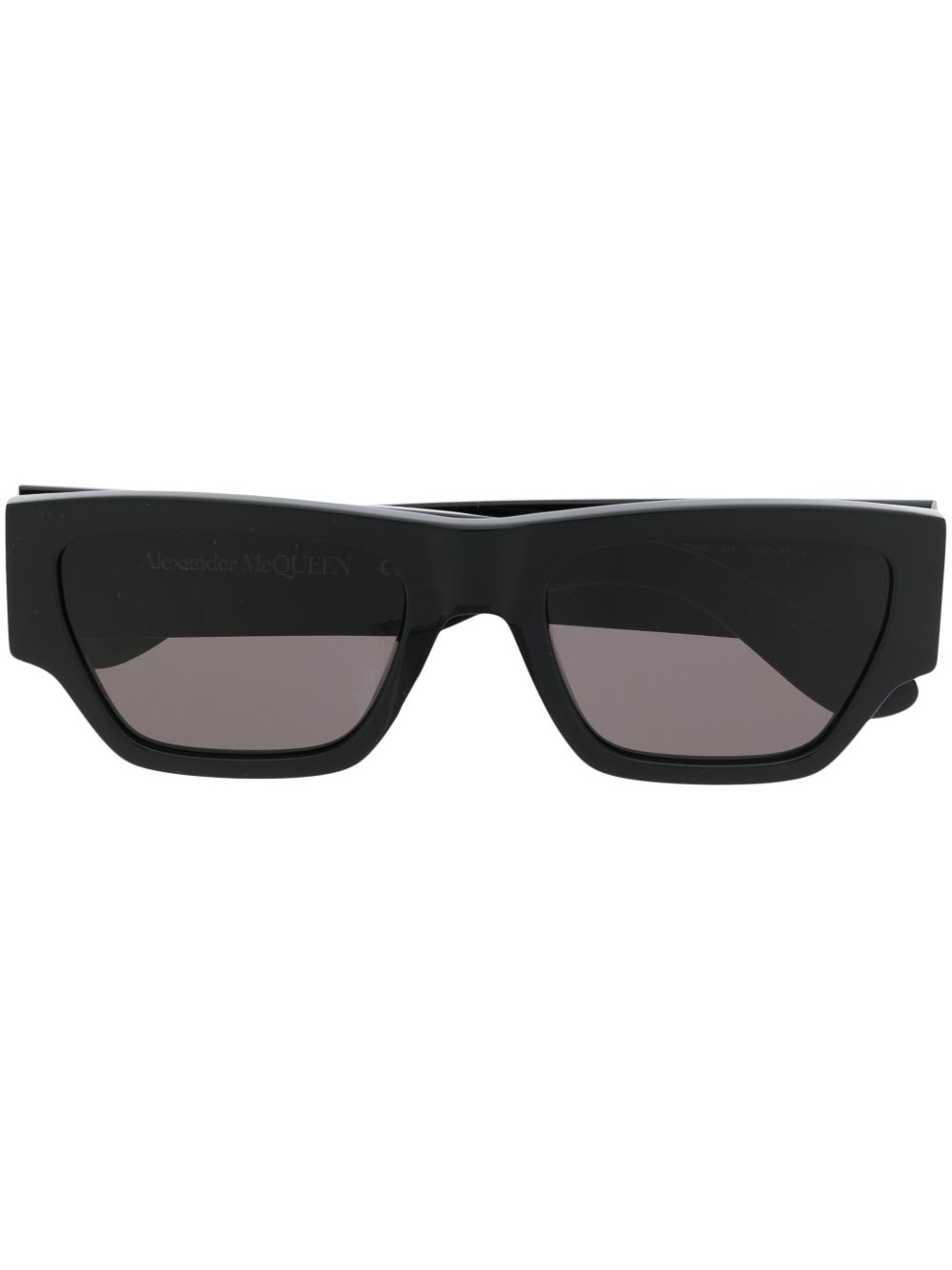 Alexander McQueen Eyewear 雕刻logo镜脚太阳眼镜 - 黑色