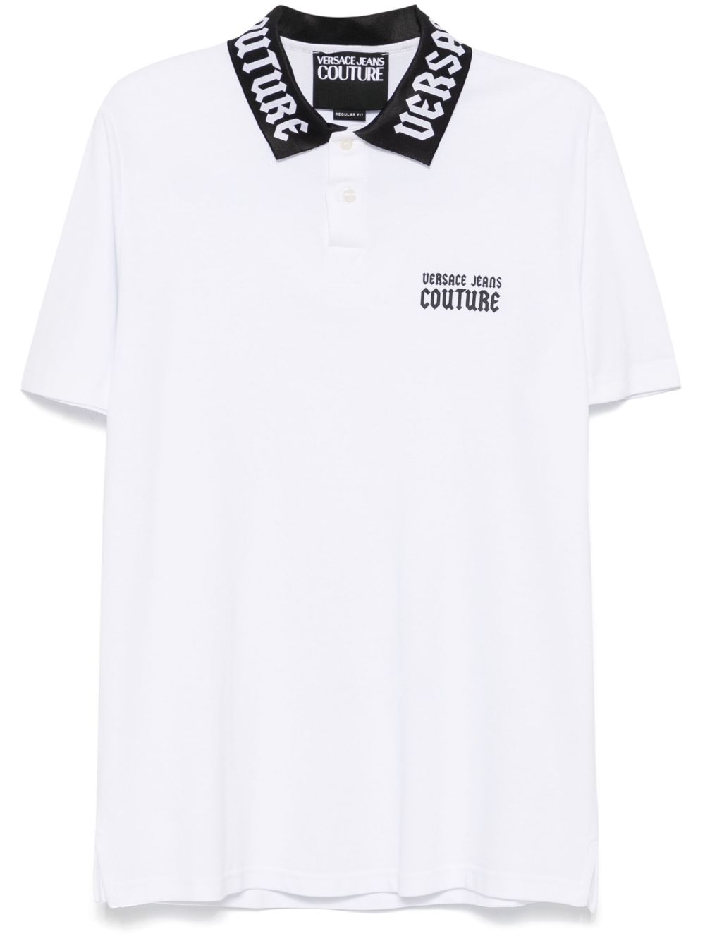 Versace Jeans Couture logo印花polo衫 - 白色