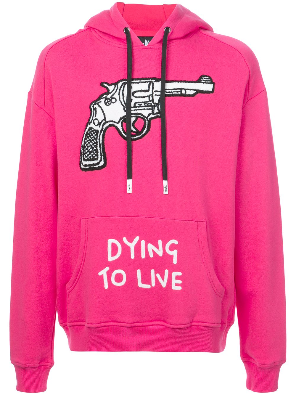 Haculla Dying to live patch hoodie - 粉色