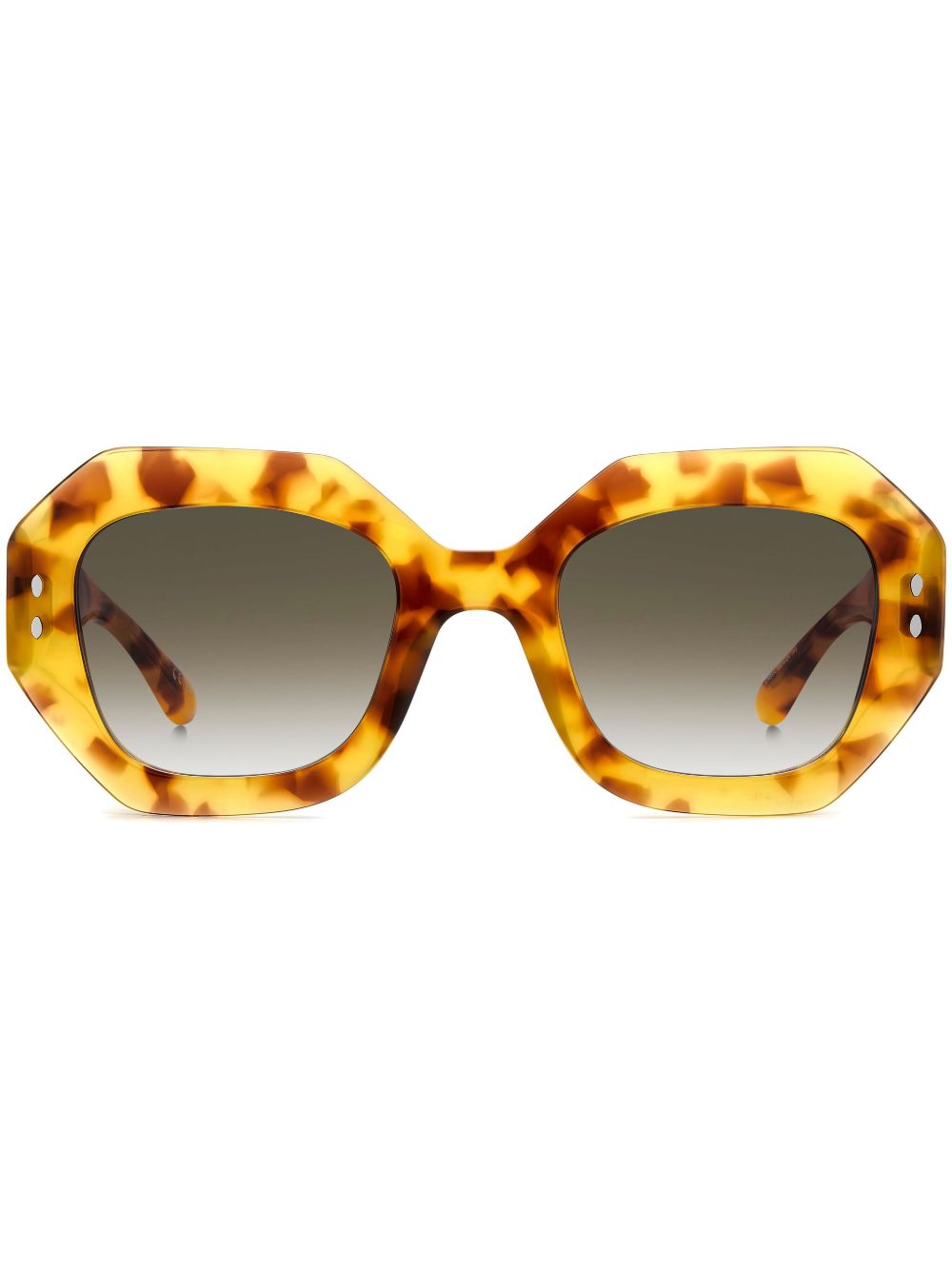 Isabel Marant Eyewear 几何形镜框太阳眼镜 - 黄色