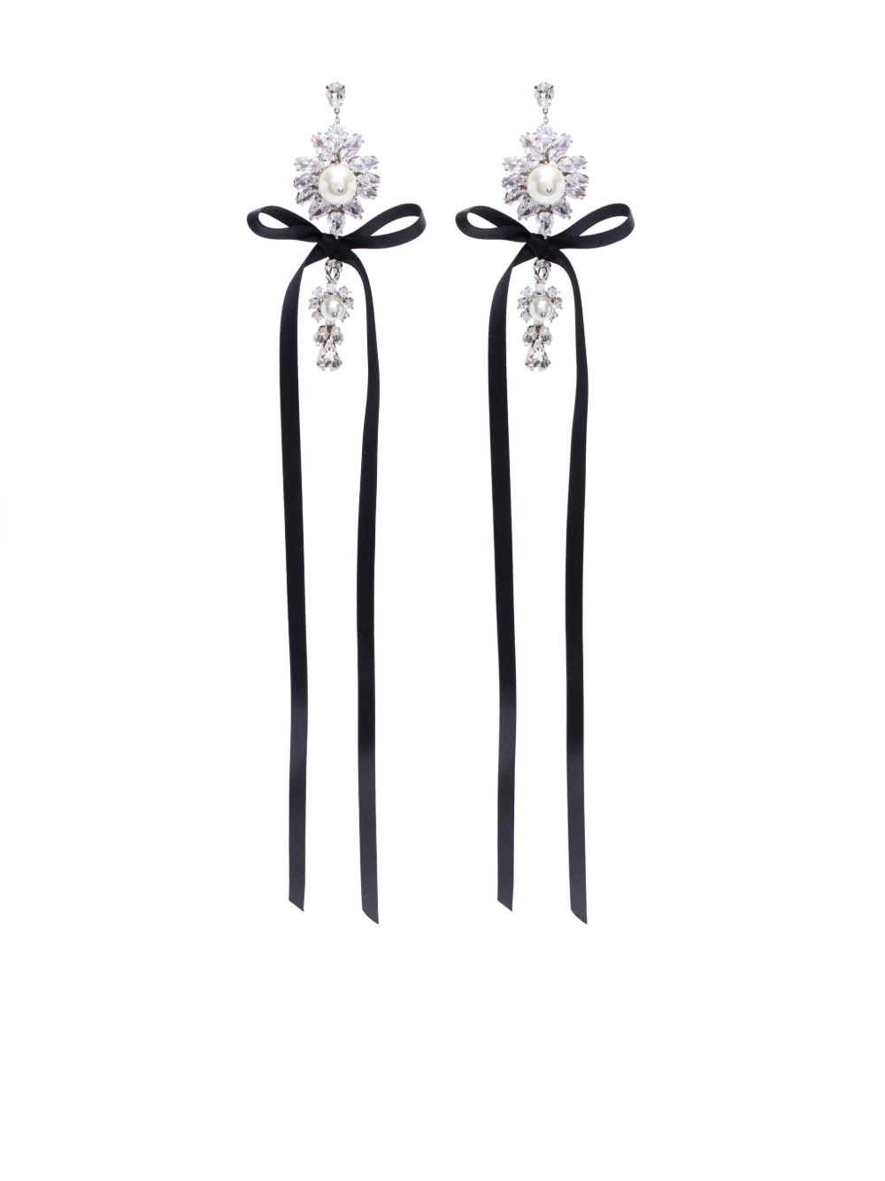 Simone Rocha Bow 耳环 - 银色