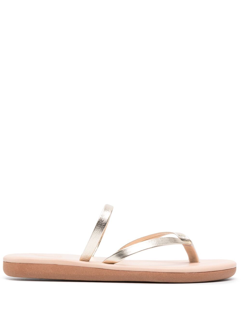 Ancient Greek Sandals Vachetta 皮质人字拖 - 金属色